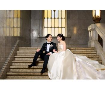 可愛らしいご新郎ご新婦様との素敵な<br>出会いに感謝です!<br><br>ミカドシルク素材や、クラシカルなウェディング<br>ドレスをお探しの方は、ぜひ実際にご試着くださいませ!<br>