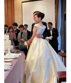 花嫁さんの可愛いらしい雰囲気で上品に素敵に着ていただきました!<br>素敵なご新婦様との出会いに感謝です。<br>
